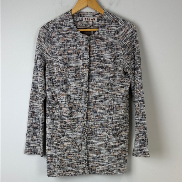 Dolan Left Coast Anthropologie Tweed Jacket Coat Cardigan Full Zip Size Small - Picture 2 of 9